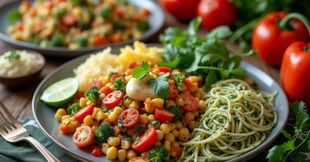 Wholesome Vegetarian Meal Array