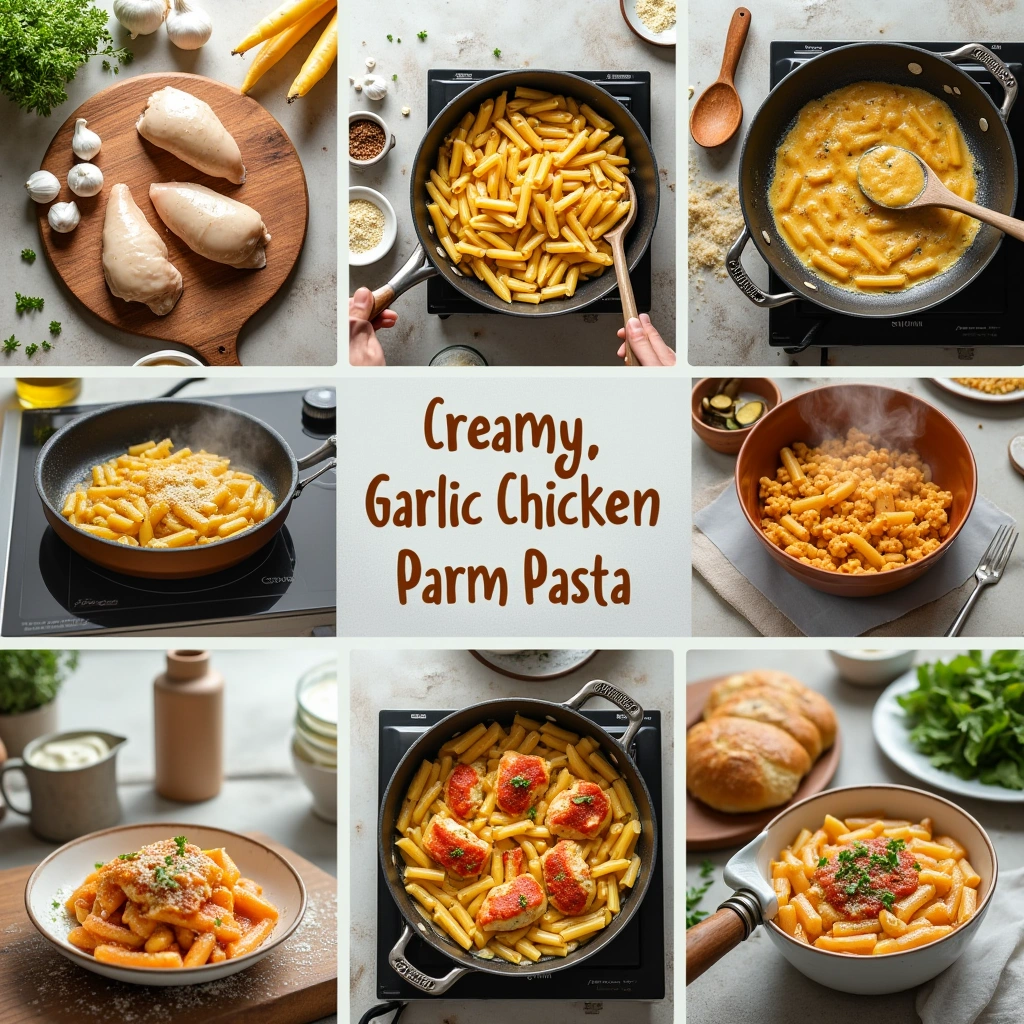 Garlic Chicken Parm Pasta