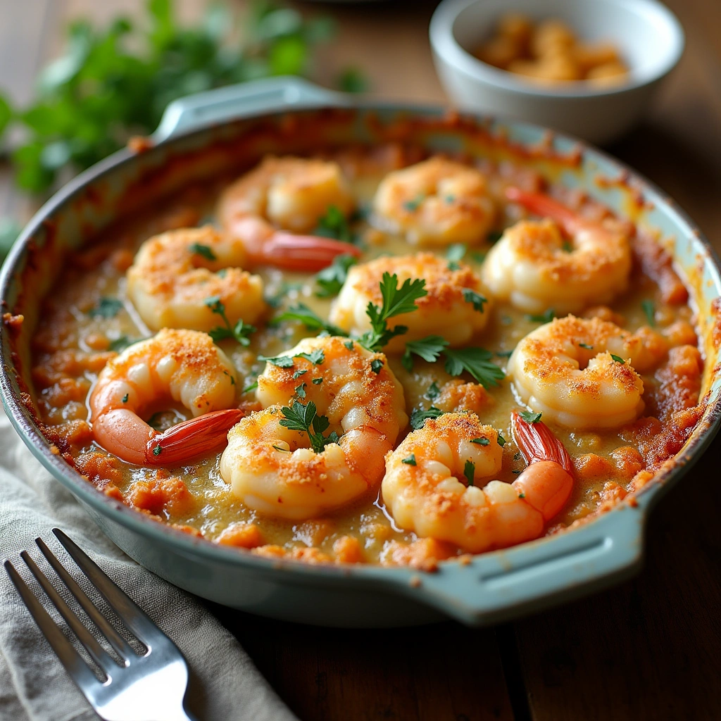 Garlic Shrimp Gratin