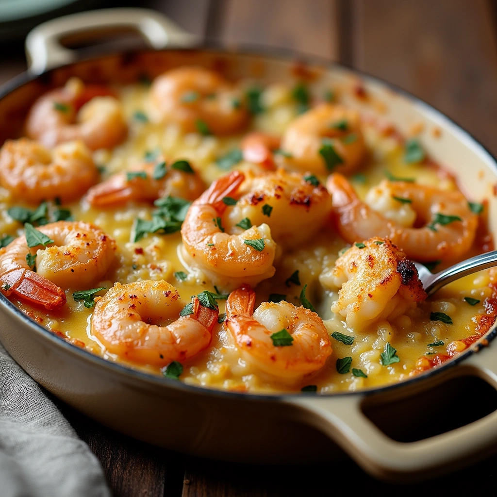 Garlic Shrimp Gratin